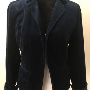 J. Crew Blue Velvet Blazer Classic Tailored Fit